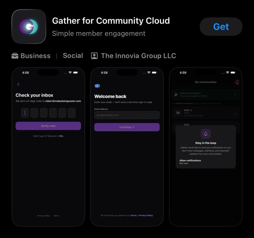 Gather2CC in the App Store