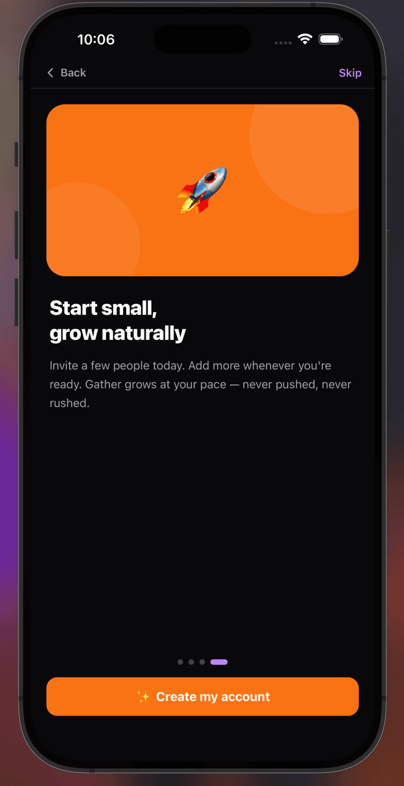 Gather2CC feature overview screen 2